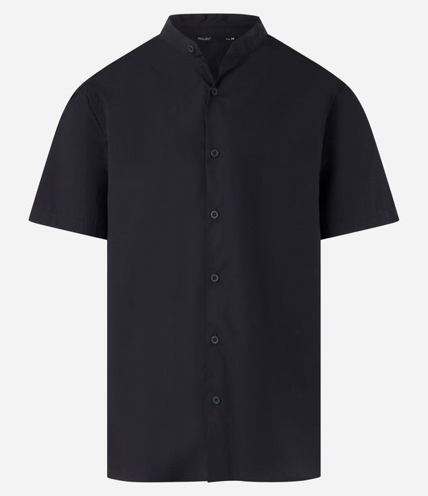 Camisa Slim en Algodón con Cuello Mao 6