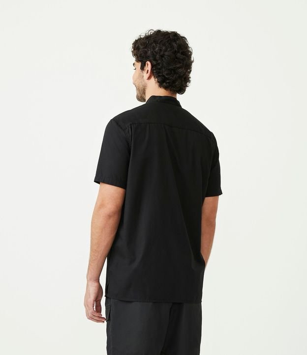 Camisa Slim en Algodón con Cuello Mao 4