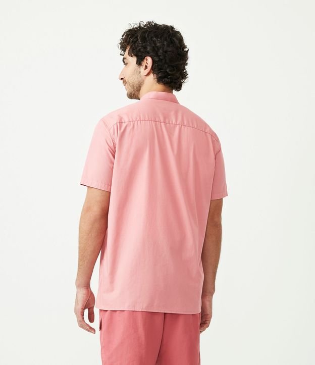 Camisa Slim en Algodón con Cuello Mao 5