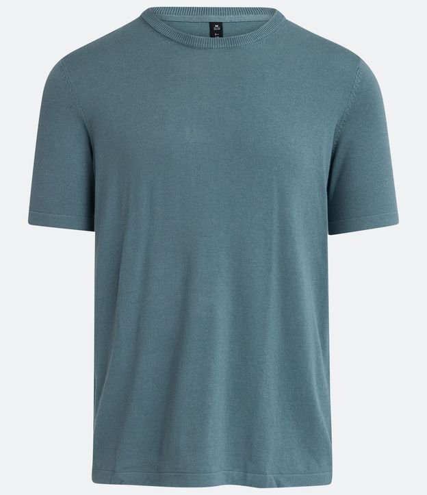 Remera Slim en Viscosa con Manga Corta 6