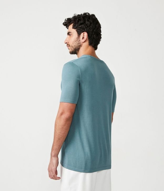 Remera Slim en Viscosa con Manga Corta 3