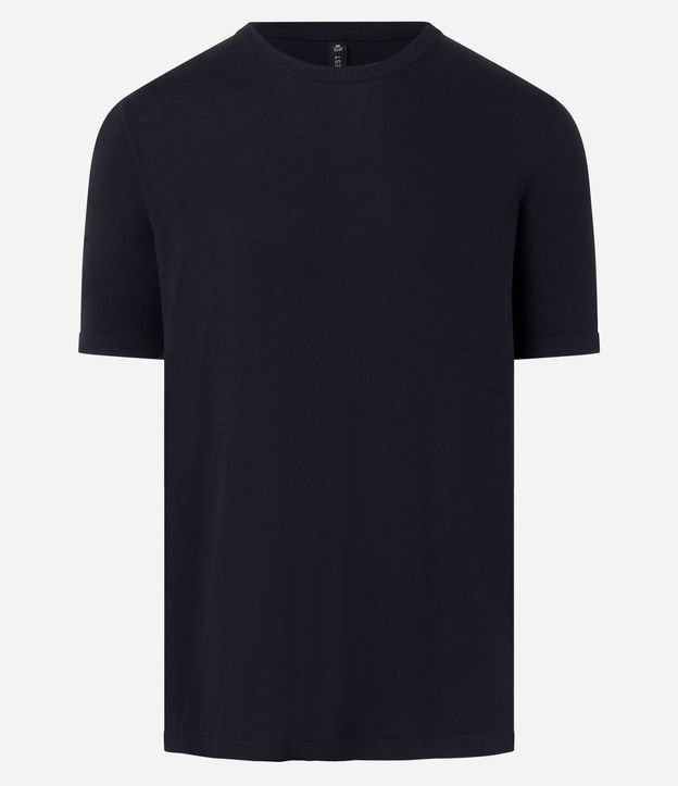 Remera Slim en Viscosa con Manga Corta