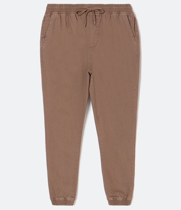 Pantalón Jogger en Sarga con Cintura Elástica 8