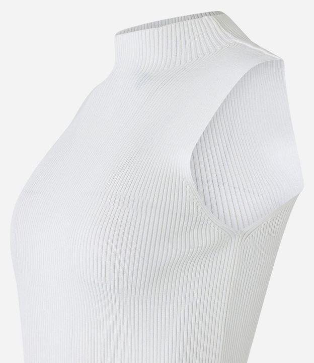 Blusa Musculosa Básica de Punto con Cuello Alto 7