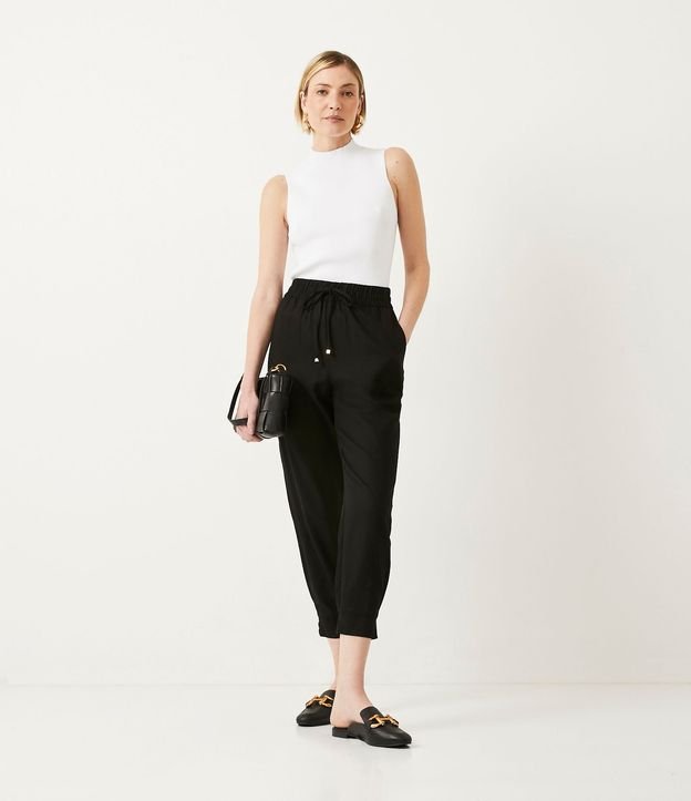 Blusa Musculosa Básica de Punto con Cuello Alto 2