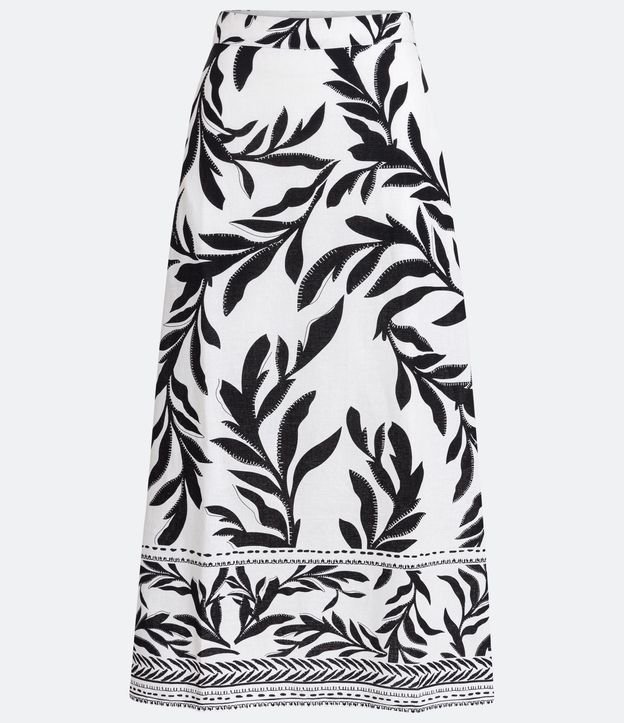 Pollera Midi en Lino con Estampado Floral 5