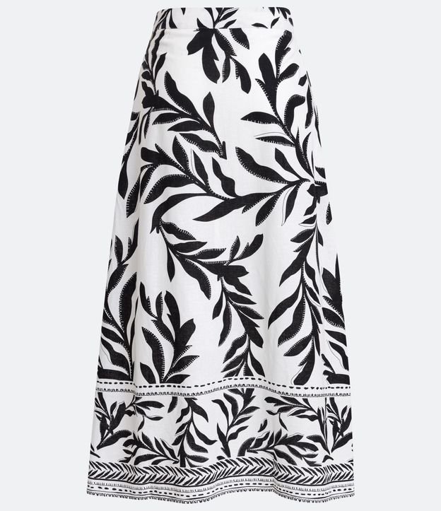 Pollera Midi en Lino con Estampado Floral 6
