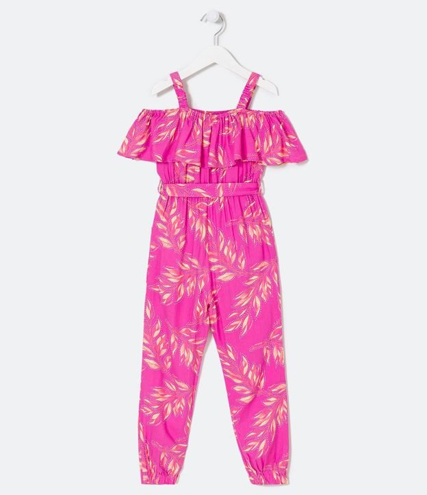 Mono Gitana Infantil en Viscosa con Estampado Follajes - Talle 5 a 14 años 2