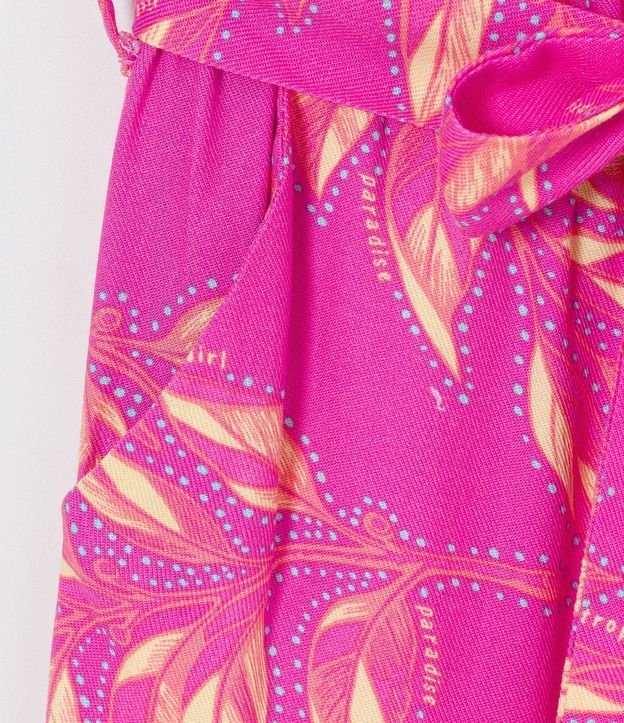 Mono Gitana Infantil en Viscosa con Estampado Follajes - Talle 5 a 14 años 4