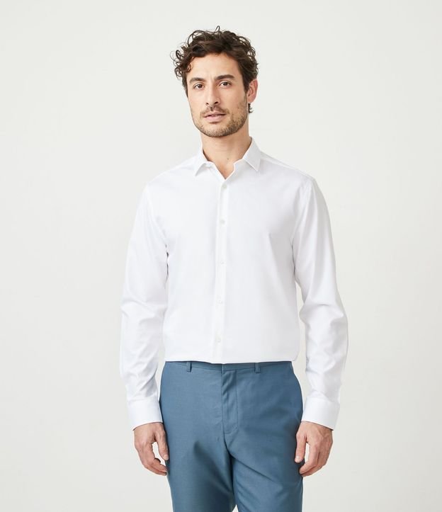 Camisa Slim en Tejido de Bambú Básica