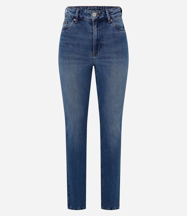Pantalón Recto Jeans con Cintura Mediana y Bolsillos 6