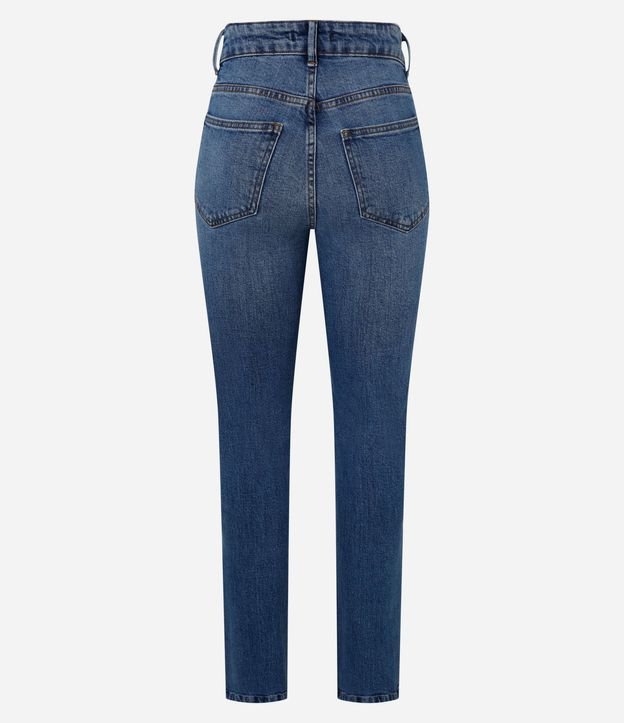Pantalón Recto Jeans con Cintura Mediana y Bolsillos 7