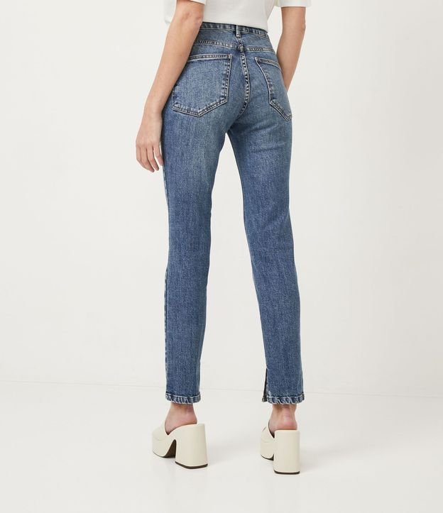 Pantalón Recto Jeans con Cintura Mediana y Bolsillos 3
