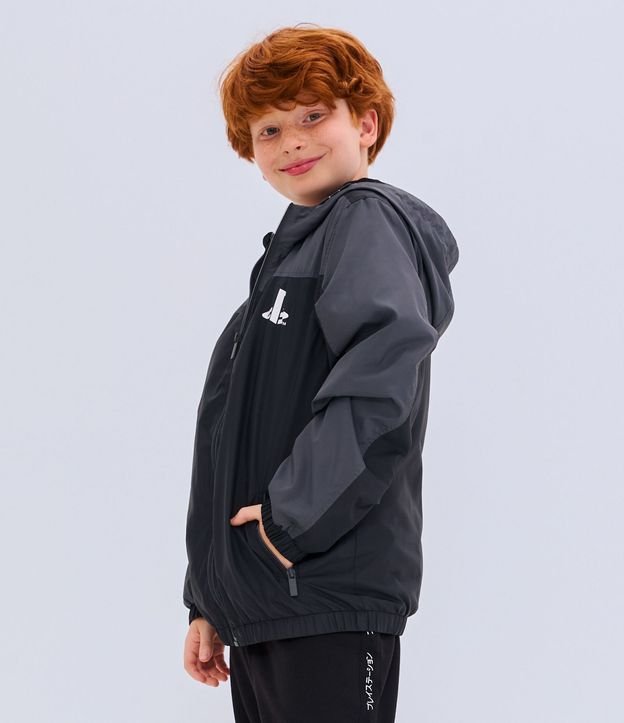 Campera Rompe Viento Infantil Estampado PlayStation - Talle 5 a 14 años