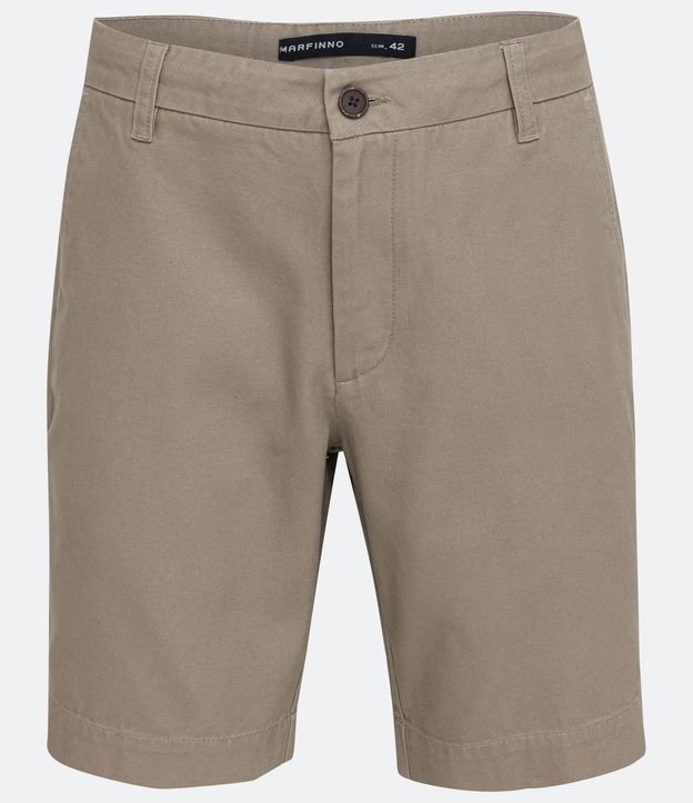 Bermuda Slim en Algodón Texturizado con Lazo Interior
