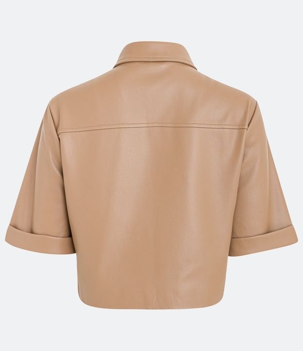 Camisa en Material Sintético con Botones de Corazón 6