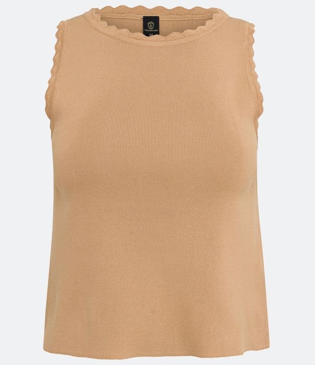 Blusa Musculosa de Punto com Detalle en las Sisas 5