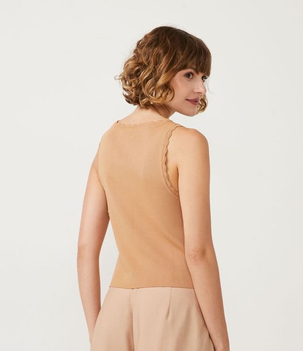Blusa Musculosa de Punto com Detalle en las Sisas 3
