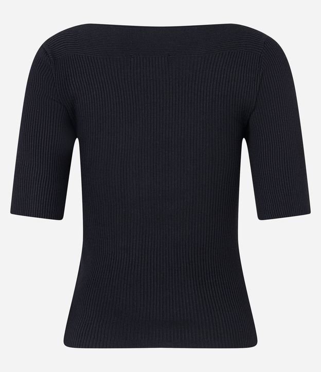 Blusa Básica de Punto con Escote Bote 3