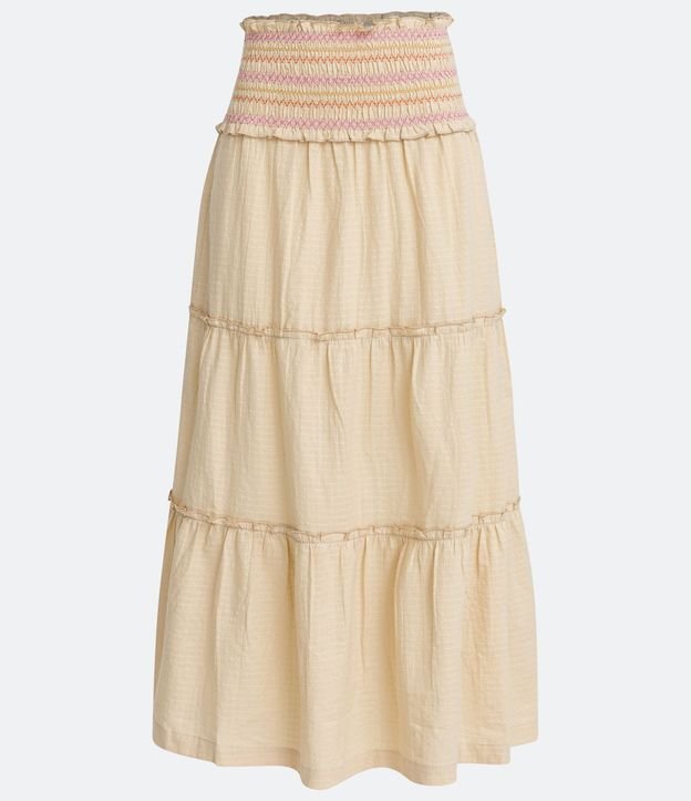 Pollera New Midi en Algodón con Cintura Elástica Contrastante 5