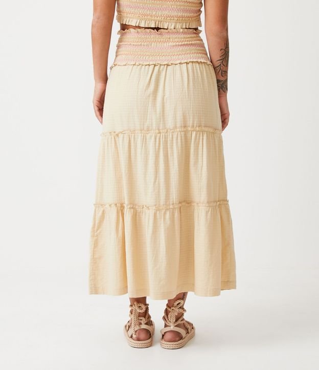 Pollera New Midi en Algodón con Cintura Elástica Contrastante 3