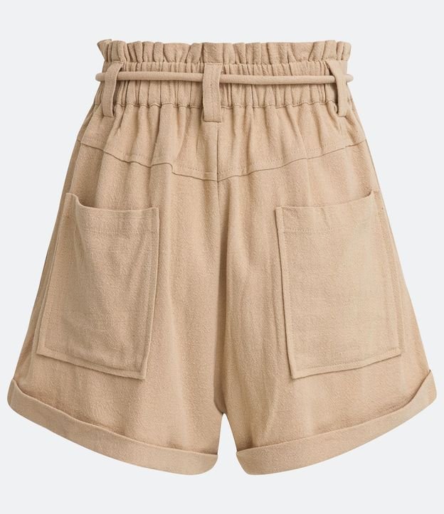 Short Clochard en Viscolino con Cinturón Cuerda y Bolsillo 6
