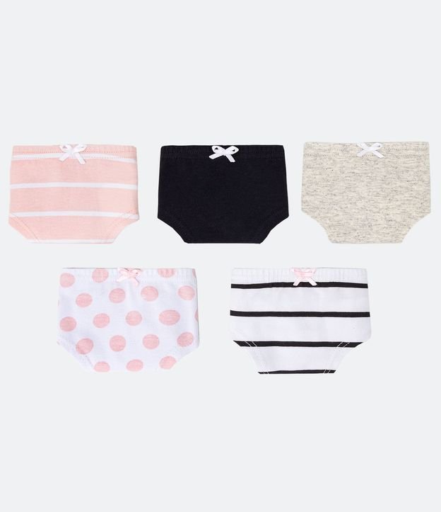Kit 05 Bombachas Slip Infantiles con Estampas Variadas - Talle 2 a 14 años