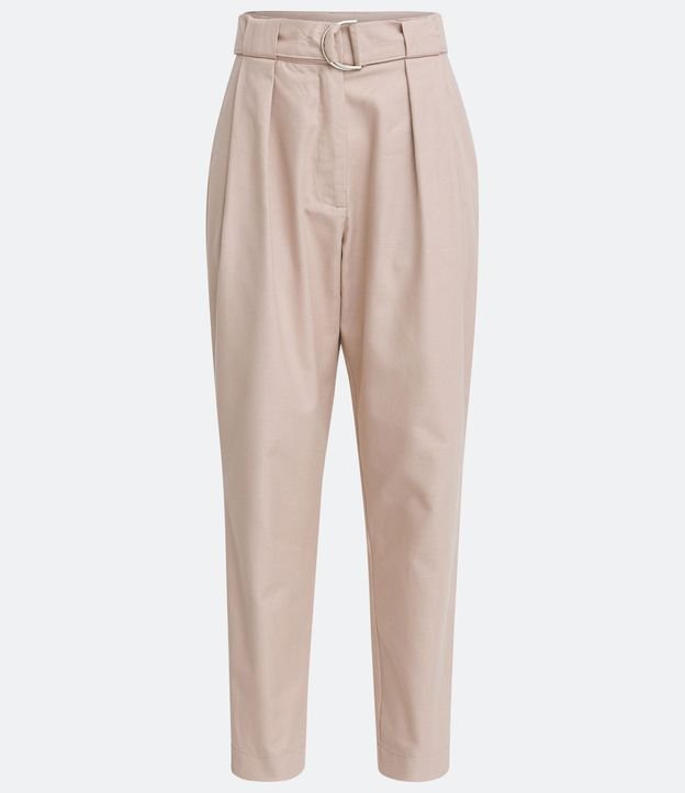 Pantalón Carrot en Algodón con Cinturón 8