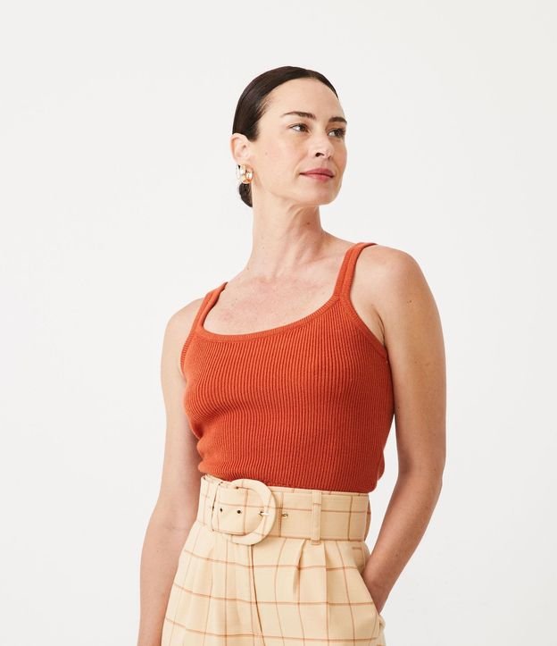 Blusa Corta de Punto con Tirante Fino