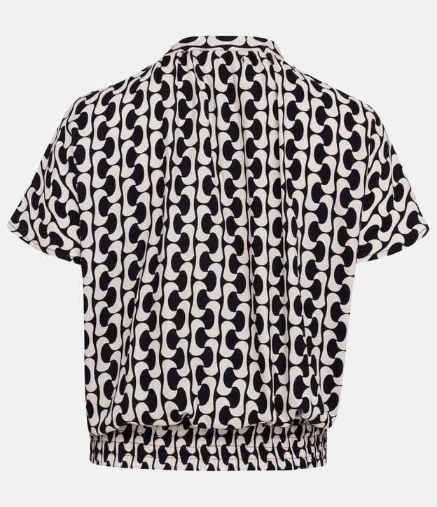 Blusa en Crepé con Estampado Geométrico 8