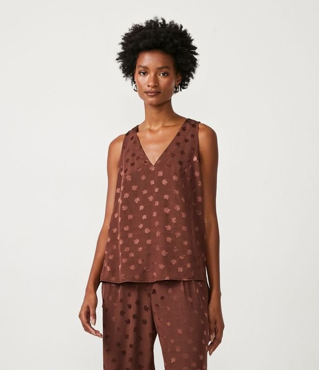 Blusa en Jacquard con Escote V