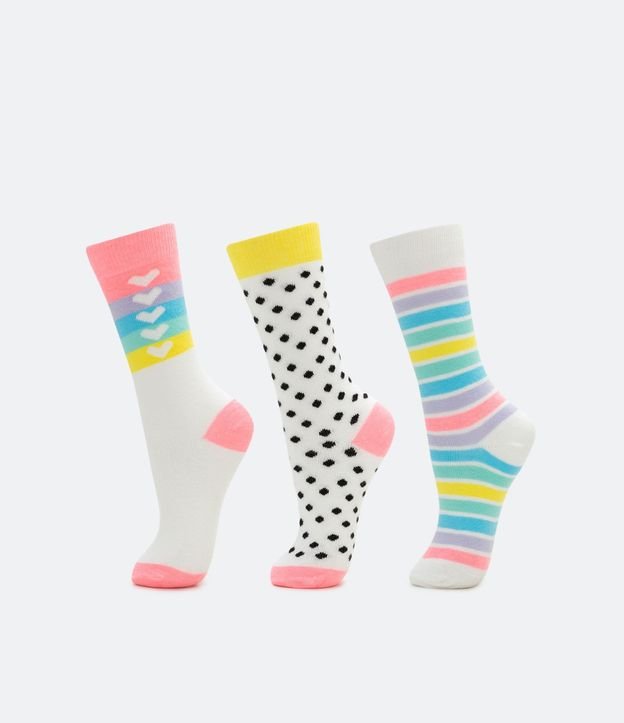 Kit 03 Pares de Medias con Estampado Divertidas - Talle 19/22 al 31/34
