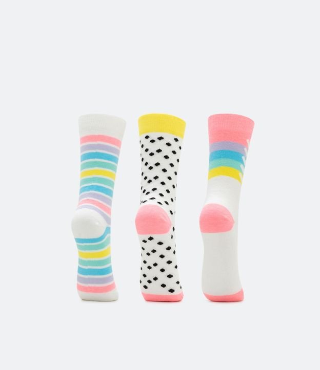 Kit 03 Pares de Medias con Estampado Divertidas - Talle 19/22 al 31/34 4