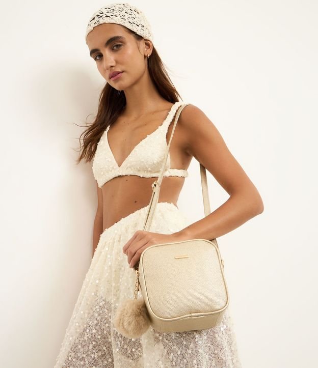 Cartera Transversal Floater con Pompón