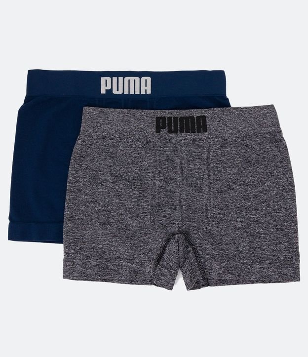 Kit 02 Calzoncillos Boxer Infantiles con Estampa de Puma - Talle M al GG