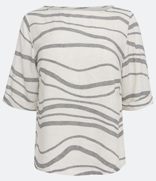 Blusa en Viscolino con Estampado Abstracto 5
