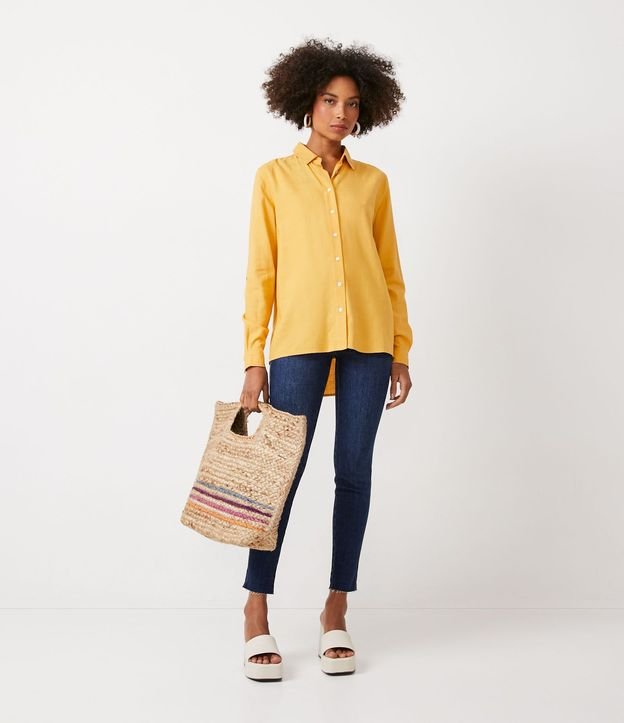 Pantalón Skinny en Jeans con Ruedo Plegado