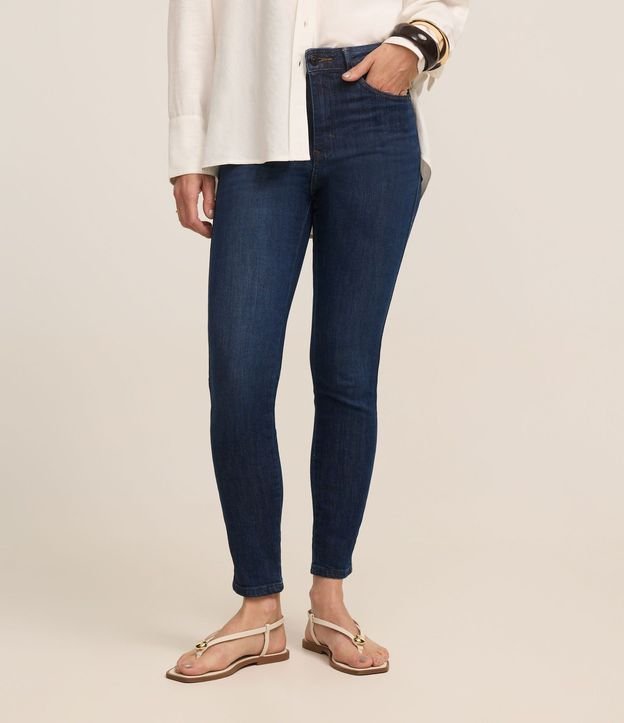 Pantalón Skinny en Jeans con Ruedo Plegado 4