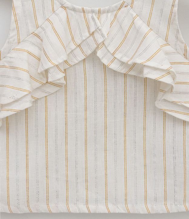 Blusa Musculosa Infantil Rayada con Volados - Talle 1 a 5 años 3