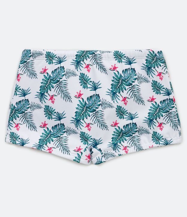 Sunga Boxer Infantil con Estampado de Follaje - Talle 5 a 14 años