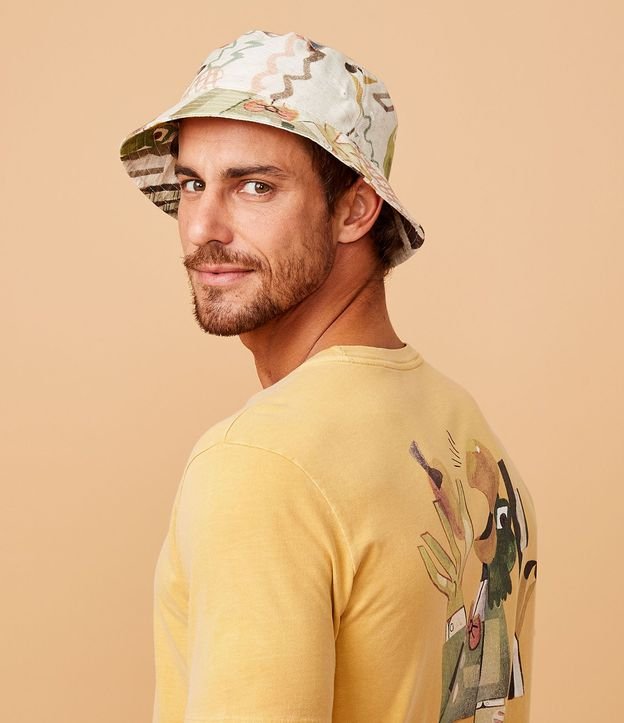 Sombrero Bucket en Algodón Estampa Zé Carioca 4