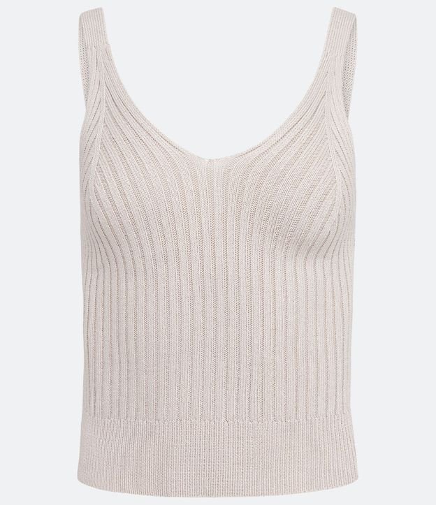 Blusa Musculosa Cropped en Viscosa Acanalada 6