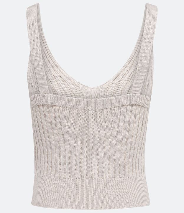 Blusa Musculosa Cropped en Viscosa Acanalada 7