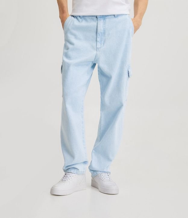 Pantalón Baggy de Jean con Bolsillos Cargo 3