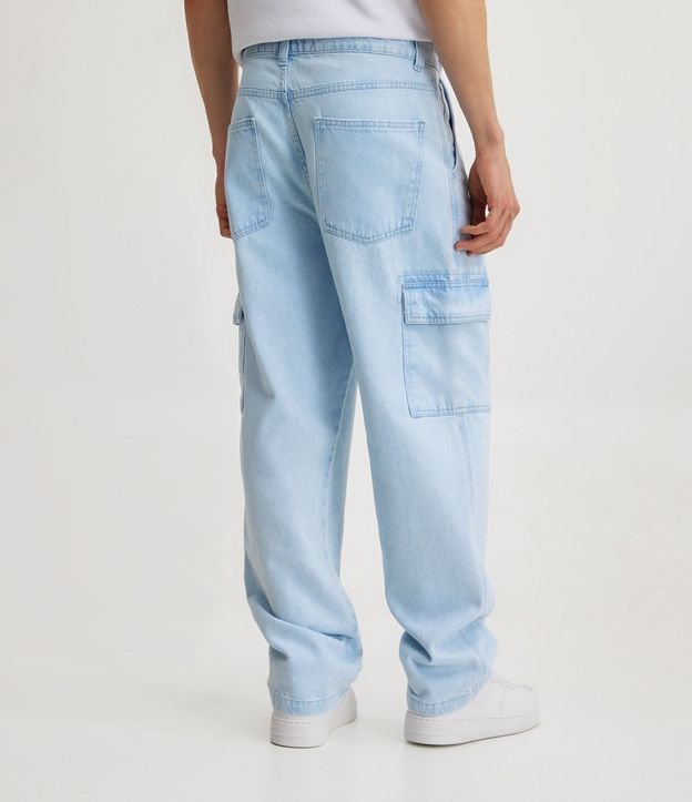 Pantalón Baggy de Jean con Bolsillos Cargo 4