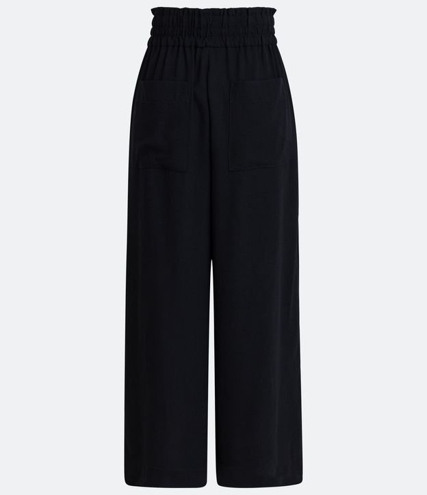 Pantalón Pantacourt con Cintura Elástica y Bolsillos Cuadrados 2