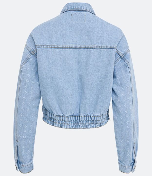 Campera Cropped de Jean con Textura 8