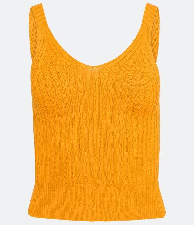 Blusa Musculosa Cropped en Viscosa Acanalada 5