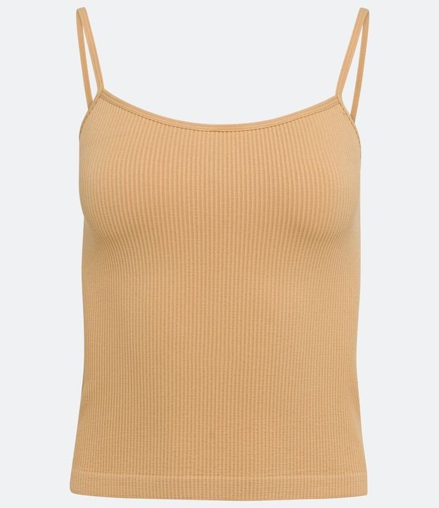 Blusa Musculosa en Poliamida Acanalada con Tirantes Finos 5