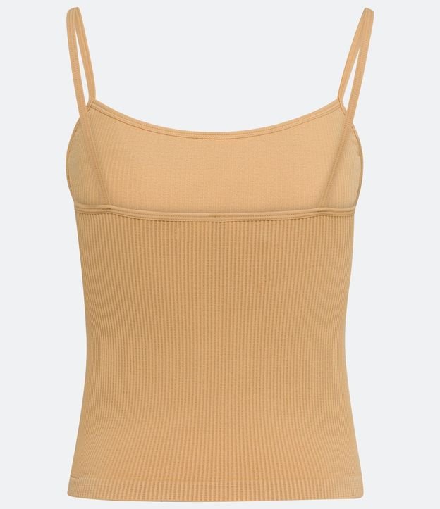 Blusa Musculosa en Poliamida Acanalada con Tirantes Finos 6